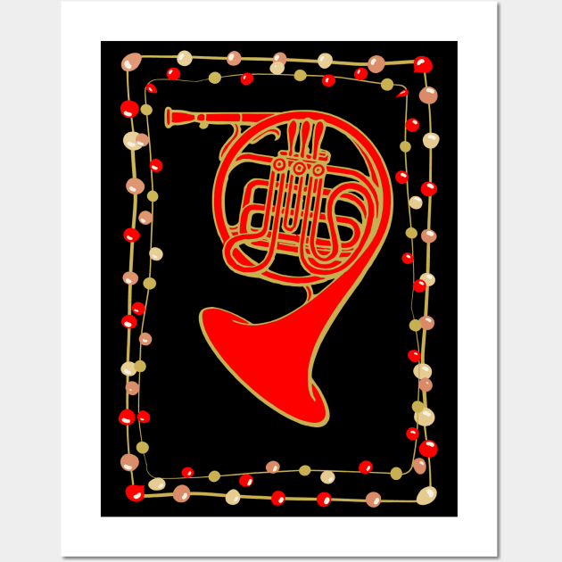 Christmas French Horn Wall Art by AngelFlame